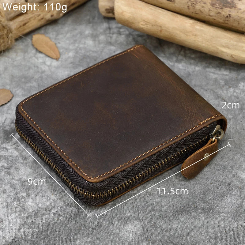 Trifold Snap Leather Wallet