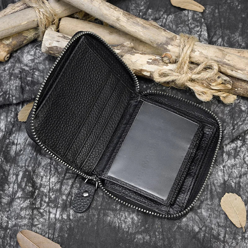Trifold Snap Leather Wallet