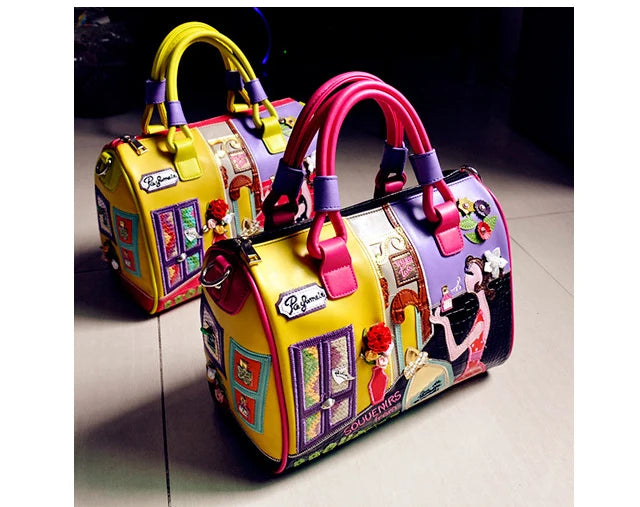 Super quality Women Handbag Shoulder boston Bag tote Italian Leather Bags Sac A Main Borse Candy Color Luxury Handbags