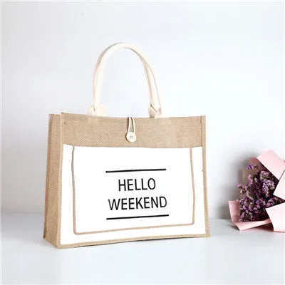 Luxury Linen Tote Bag