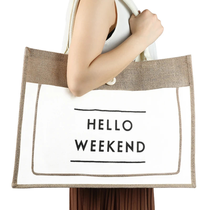 Luxury Linen Tote Bag