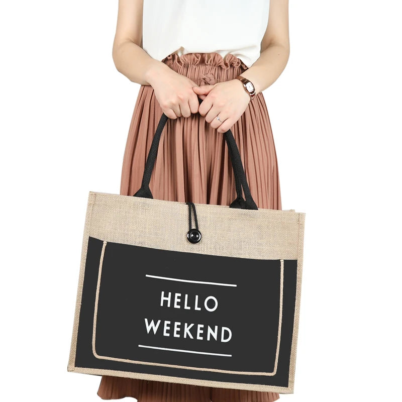 Luxury Linen Tote Bag