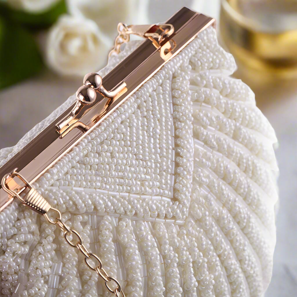 Pearl Beaded Evening Purse