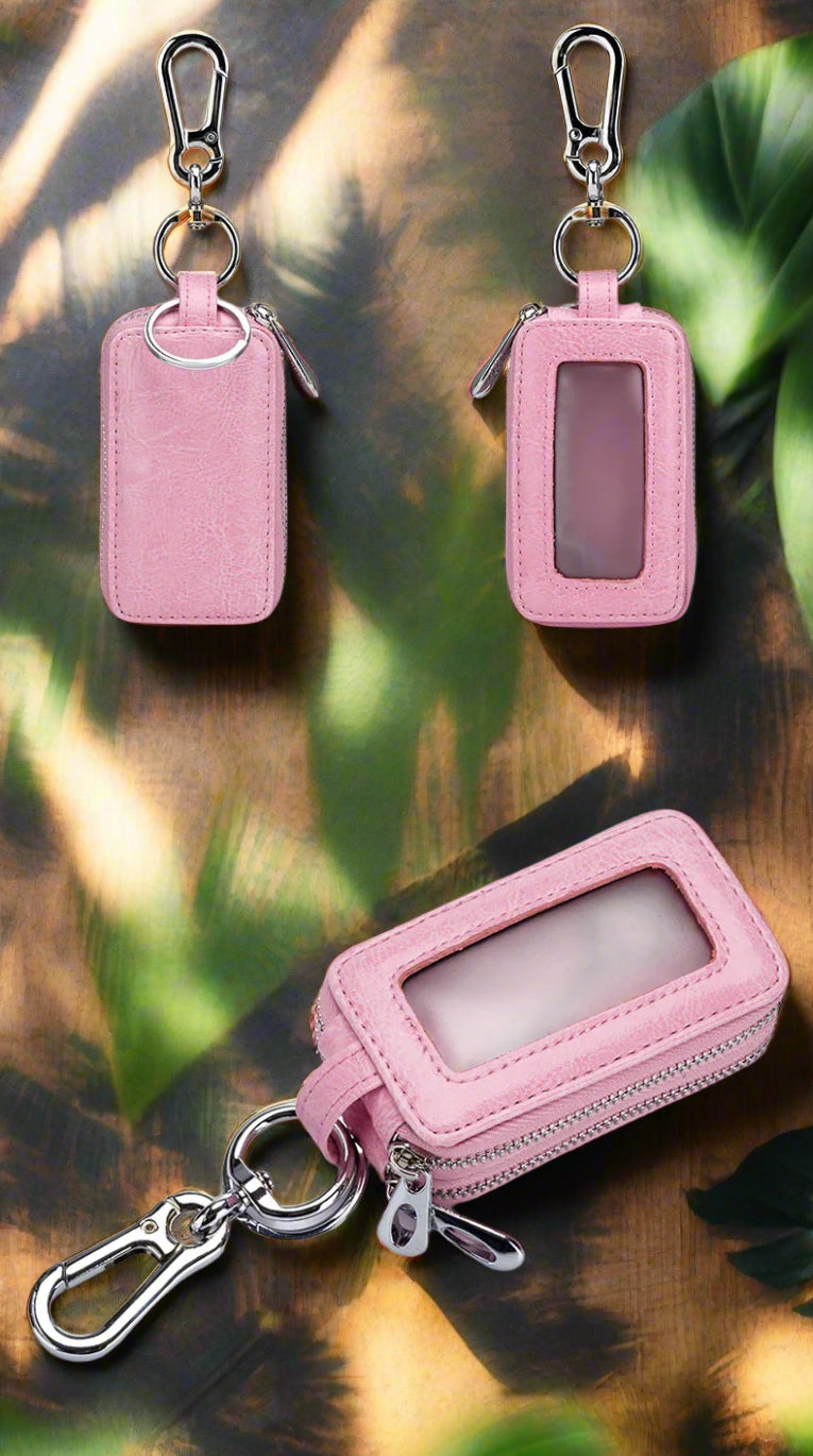 Dual-pocket Lethear Key Holder