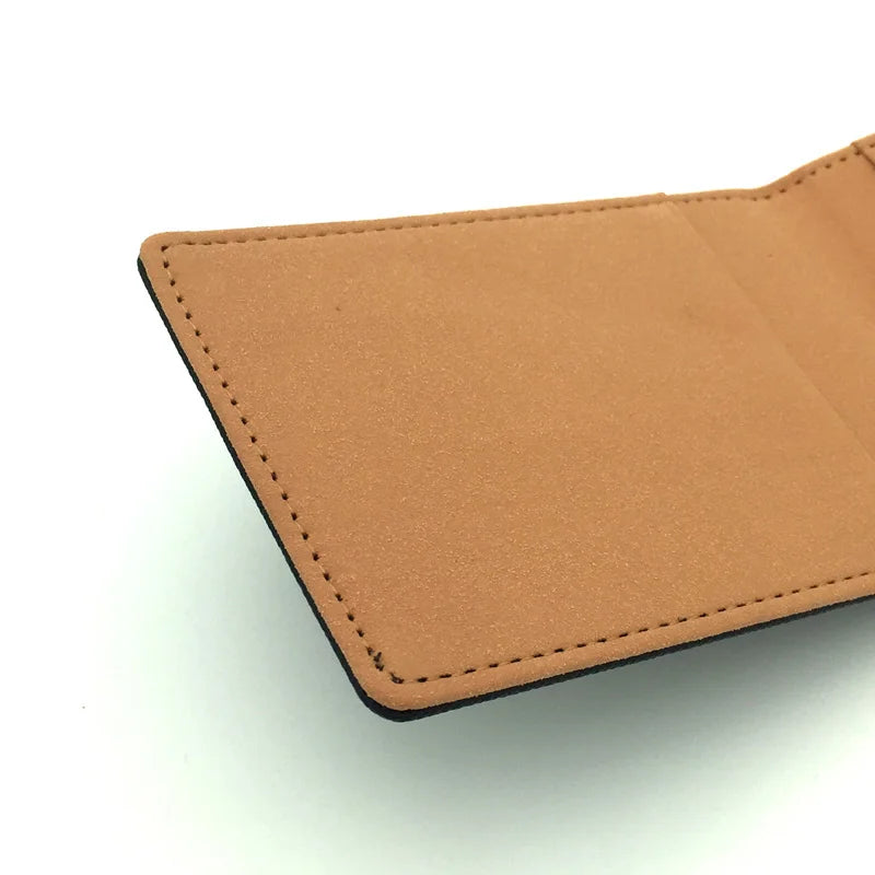 New Fashion Men's Leather Money Clips Wallet Multifunctional Thin Man Card Purses Women Metal Clamp For Money Cash Holder