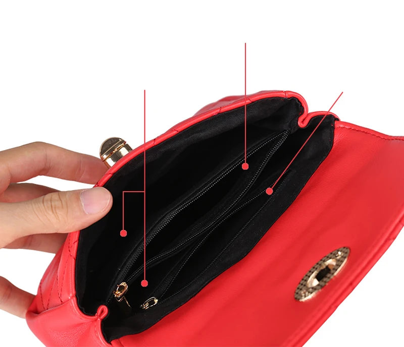 Mihaivina Fashion Leather Waist Bag Women Fanny Chest Bag Pack Femal Plaid Belt Bags Hip Money Travel Phone Pouch Bags