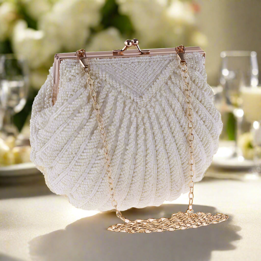 Pearl Beaded Evening Purse