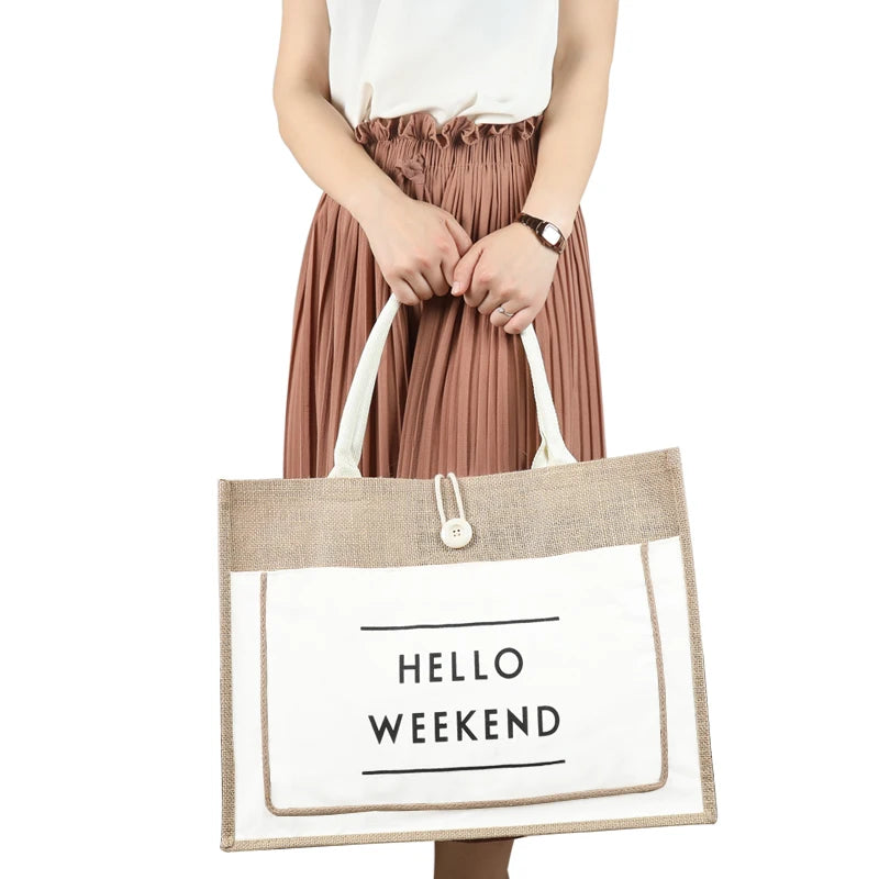 Luxury Linen Tote Bag