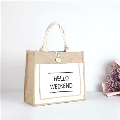Luxury Linen Tote Bag
