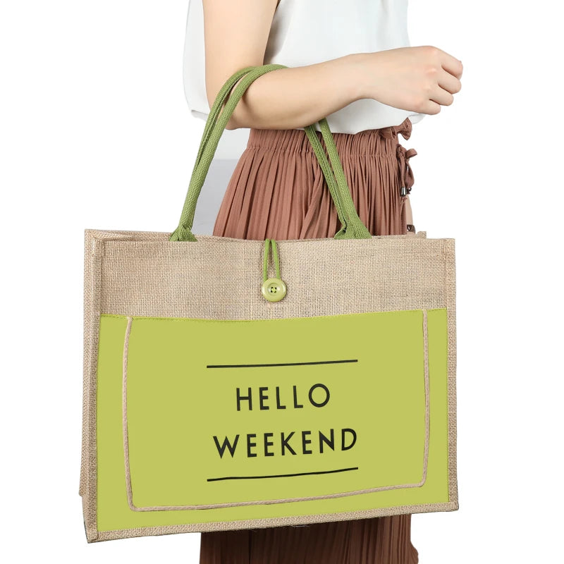 Luxury Linen Tote Bag