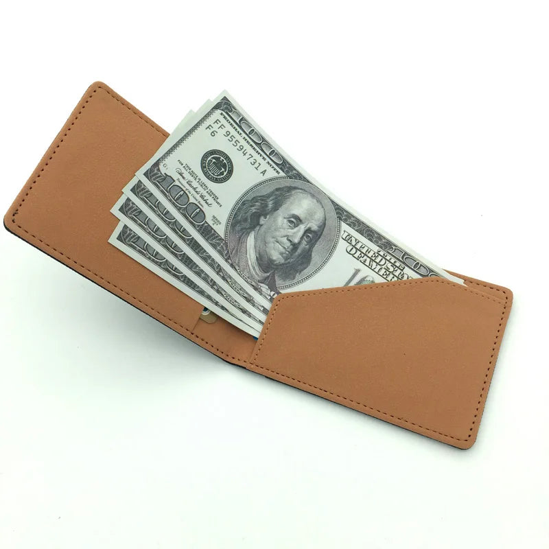 New Fashion Men's Leather Money Clips Wallet Multifunctional Thin Man Card Purses Women Metal Clamp For Money Cash Holder