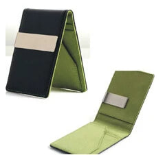 New Fashion Men's Leather Money Clips Wallet Multifunctional Thin Man Card Purses Women Metal Clamp For Money Cash Holder