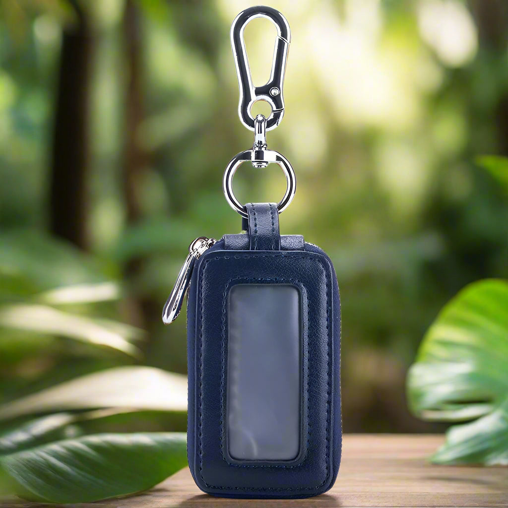Dual-pocket Lethear Key Holder