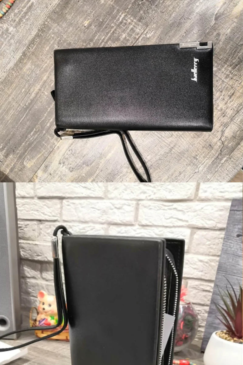 Baellerry Men Wallets Classic Long Style Card Holder Male Purse Quality Zipper Large Capacity Big Brand Luxury Wallet For Men