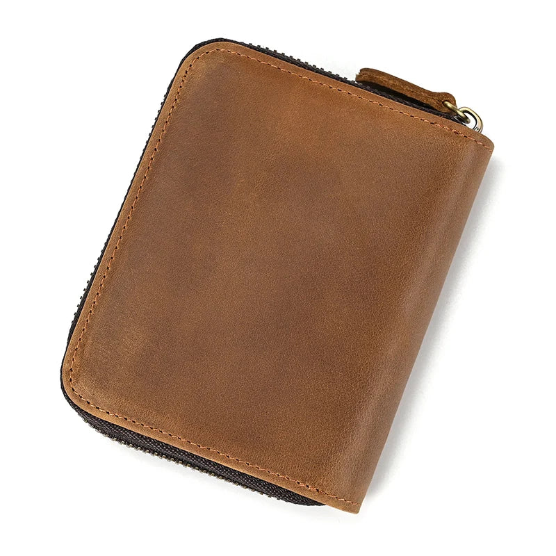 Trifold Snap Leather Wallet