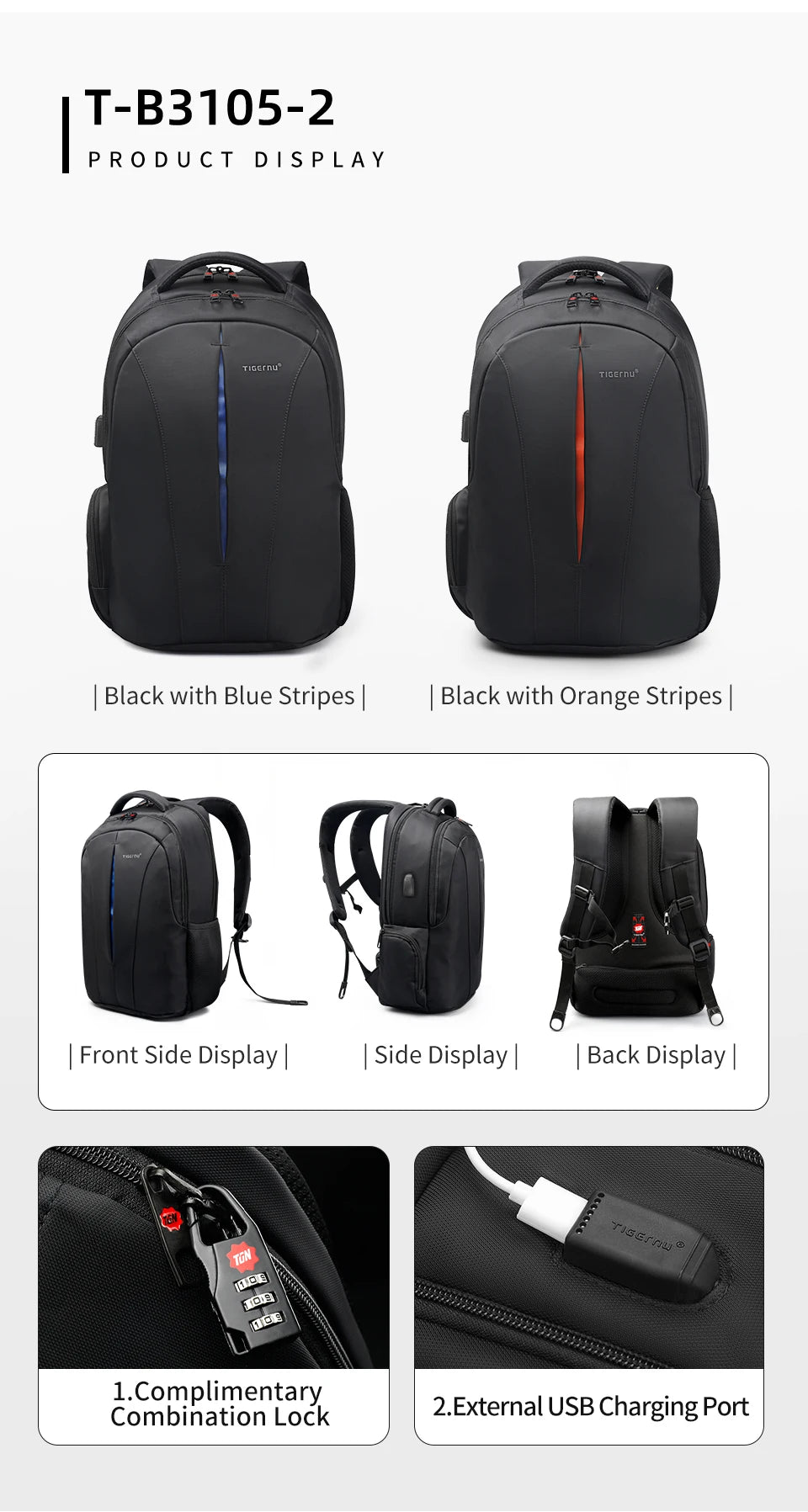 Lifetime Warranty Travel Backpack 14-15.6-17'' Laptop Backpack For Men TSA Anti Theft Backpack Male Backpack For School mochilas