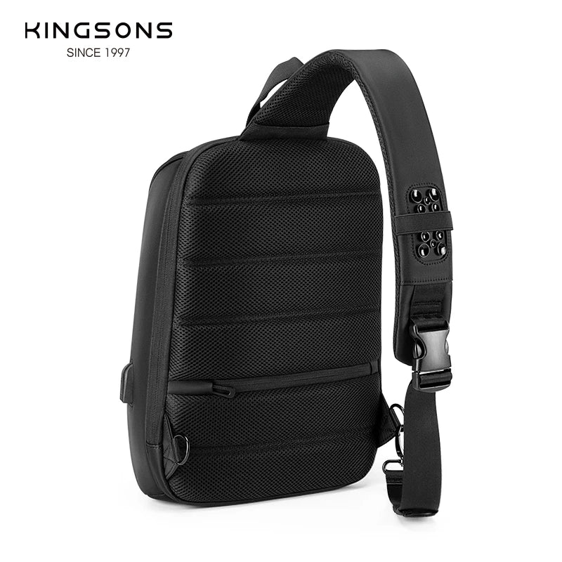 Kingsons/Vgoal Anti-theft Waterproof Single Shoulder Backpack For Men Laptop 14/13.3 inch W/ USB Charging Port&TSA Customs Lock
