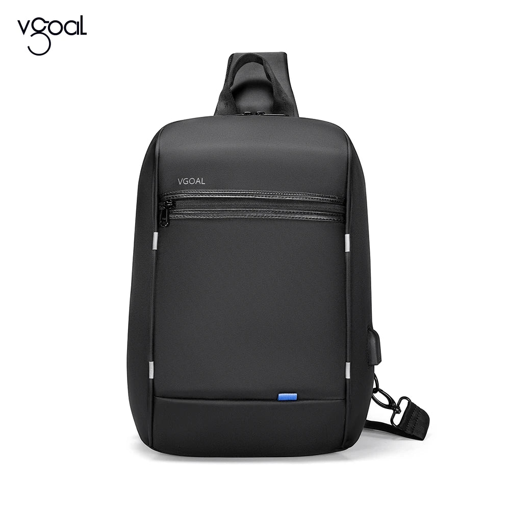 Kingsons/Vgoal Anti-theft Waterproof Single Shoulder Backpack For Men Laptop 14/13.3 inch W/ USB Charging Port&TSA Customs Lock