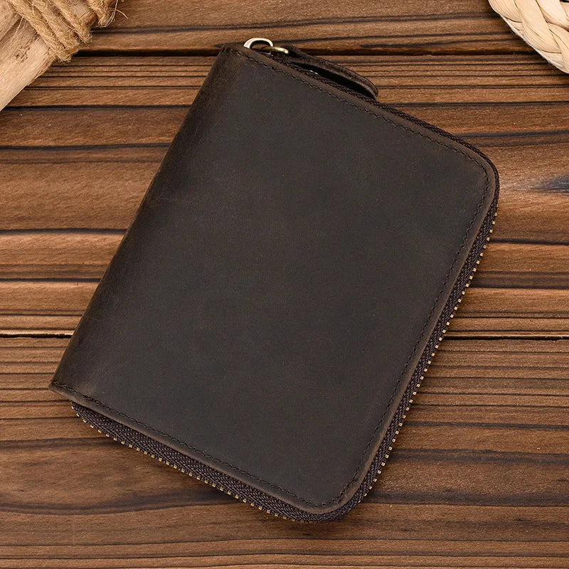 Trifold Snap Leather Wallet