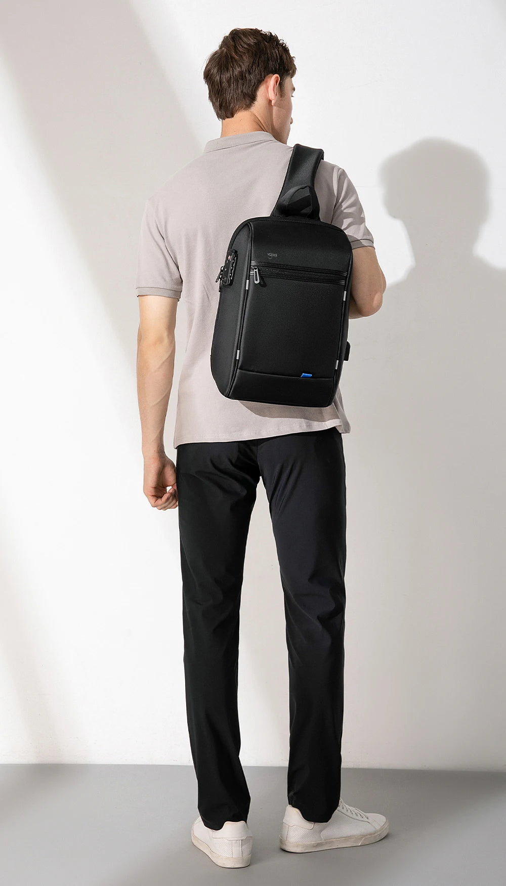 Kingsons/Vgoal Anti-theft Waterproof Single Shoulder Backpack For Men Laptop 14/13.3 inch W/ USB Charging Port&TSA Customs Lock