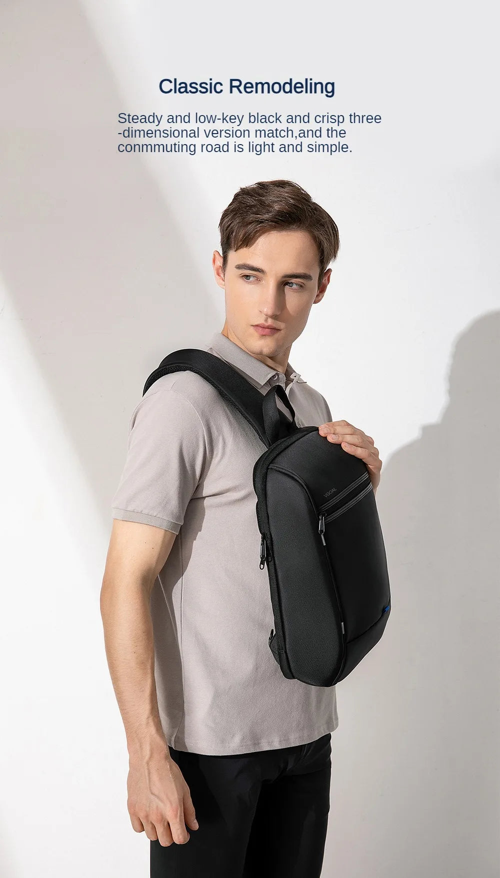 Kingsons/Vgoal Anti-theft Waterproof Single Shoulder Backpack For Men Laptop 14/13.3 inch W/ USB Charging Port&TSA Customs Lock