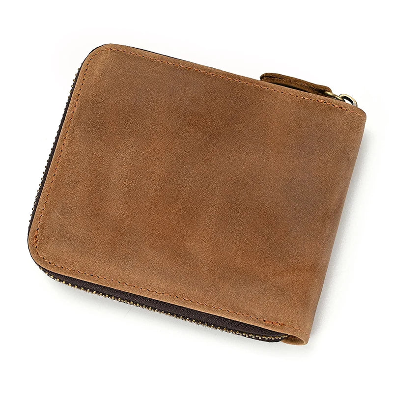 Trifold Snap Leather Wallet