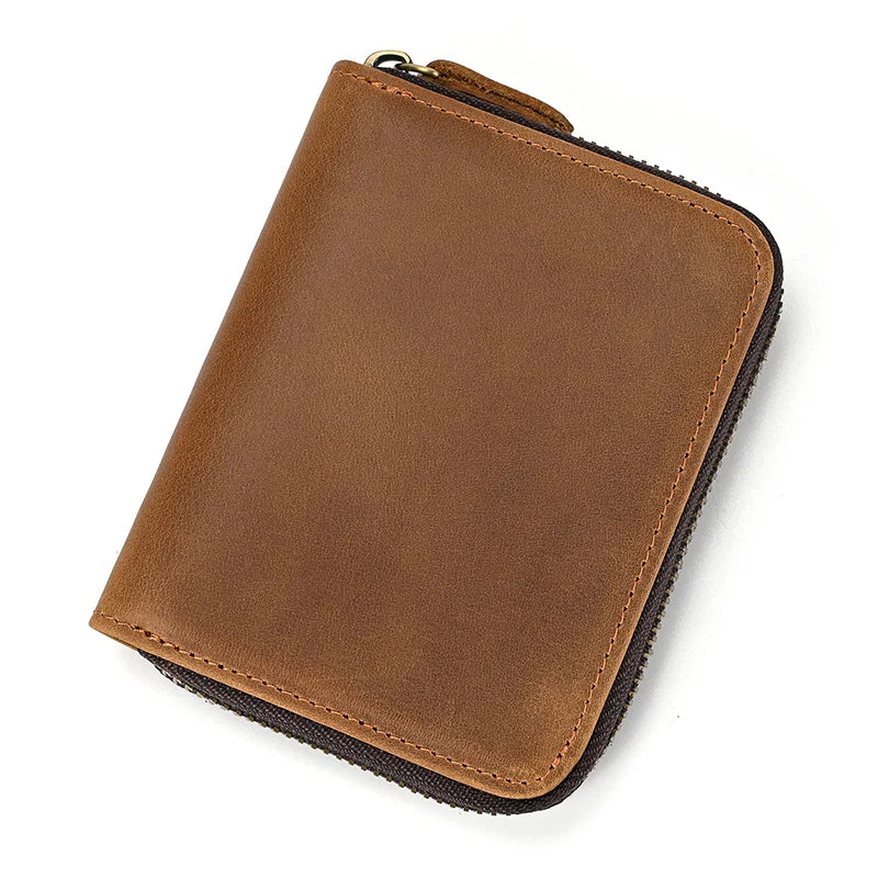 Trifold Snap Leather Wallet