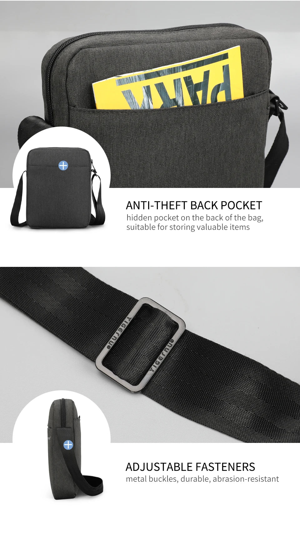 Lifetime Warranty Men Messenger Bag Waterproof Shoulder Bag For Men 9.7 11inch IPad Bag Male Business Bag Crossbody Bag Slingbag