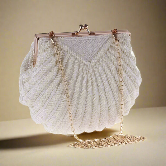 Pearl Beaded Evening Purse
