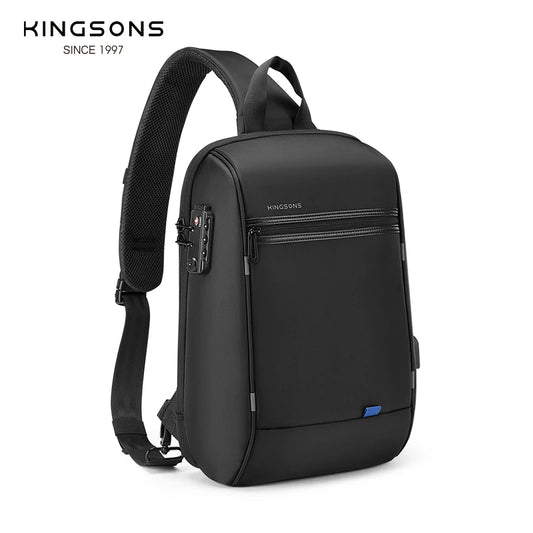 Kingsons/Vgoal Anti-theft Waterproof Single Shoulder Backpack For Men Laptop 14/13.3 inch W/ USB Charging Port&TSA Customs Lock