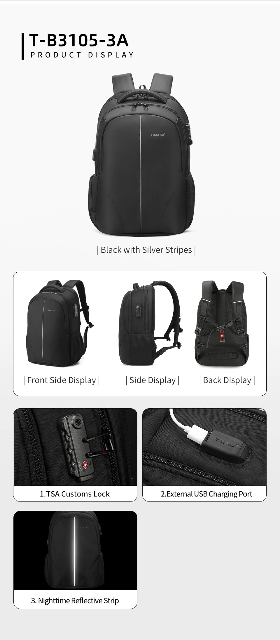 Lifetime Warranty Travel Backpack 14-15.6-17'' Laptop Backpack For Men TSA Anti Theft Backpack Male Backpack For School mochilas