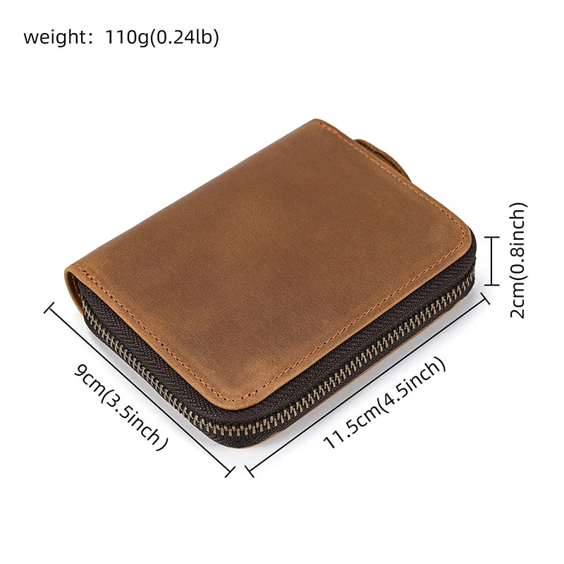 Trifold Snap Leather Wallet