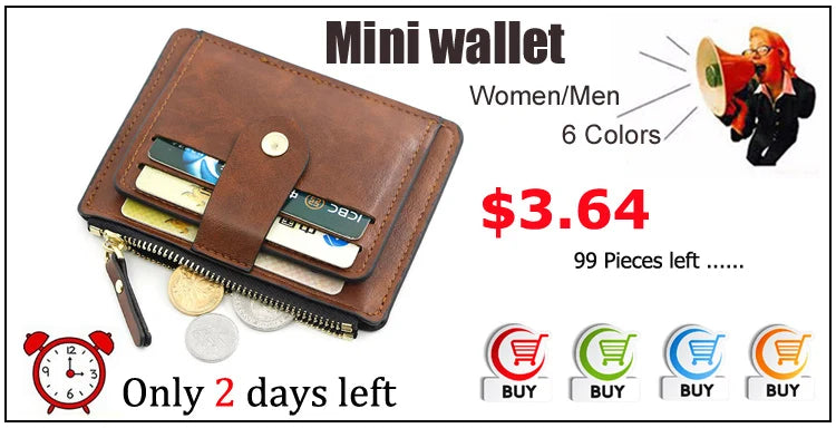 New Fashion Men's Leather Money Clips Wallet Multifunctional Thin Man Card Purses Women Metal Clamp For Money Cash Holder