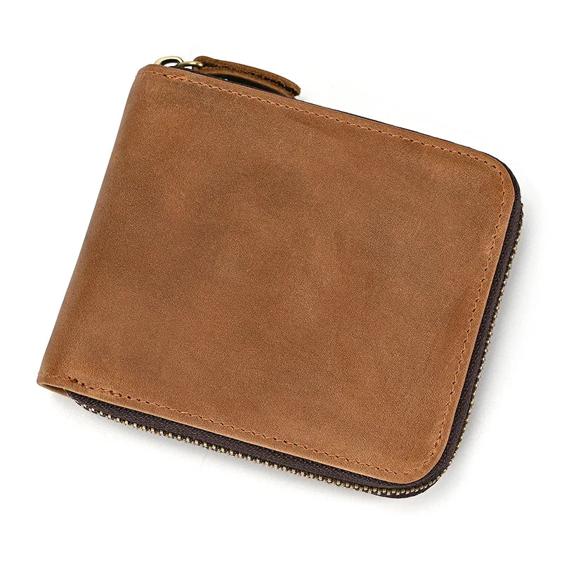 Trifold Snap Leather Wallet