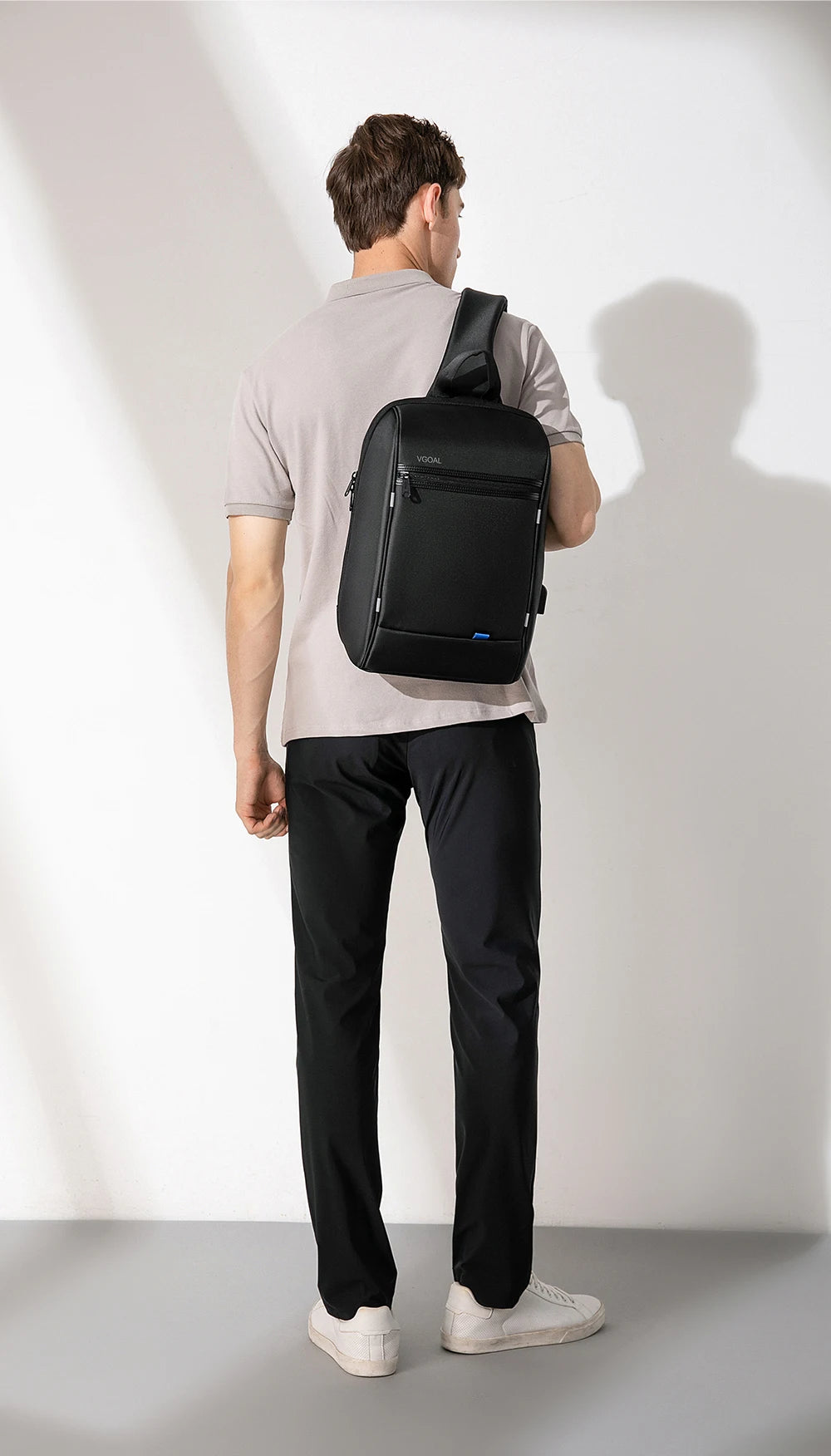 Kingsons/Vgoal Anti-theft Waterproof Single Shoulder Backpack For Men Laptop 14/13.3 inch W/ USB Charging Port&TSA Customs Lock