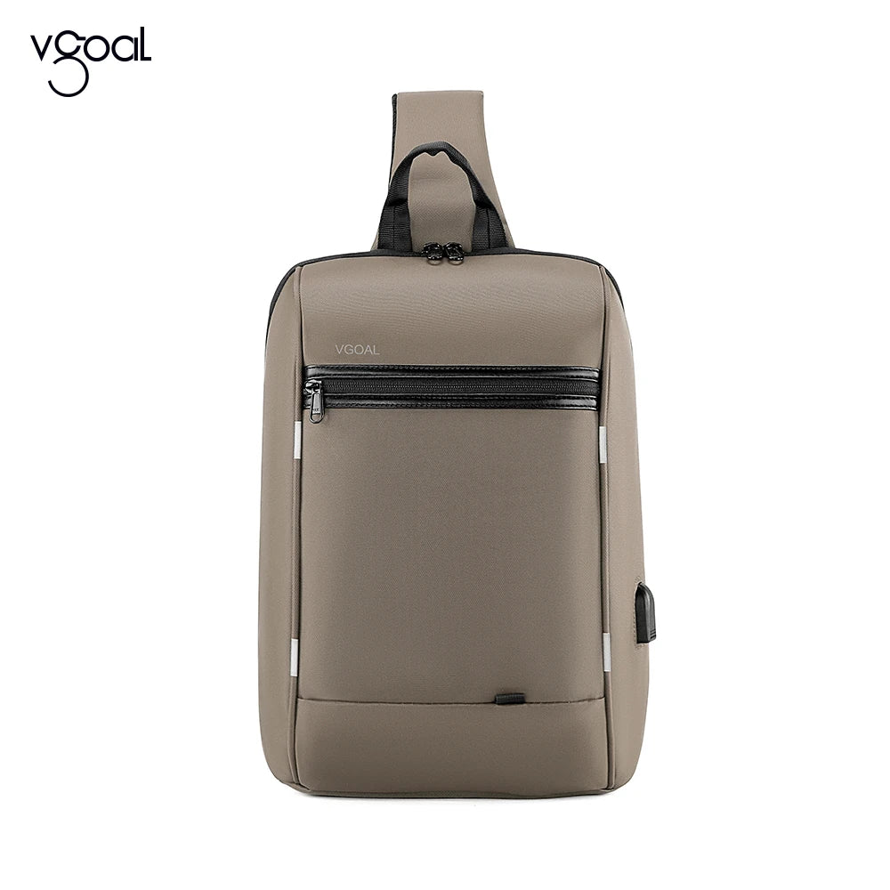 Kingsons/Vgoal Anti-theft Waterproof Single Shoulder Backpack For Men Laptop 14/13.3 inch W/ USB Charging Port&TSA Customs Lock