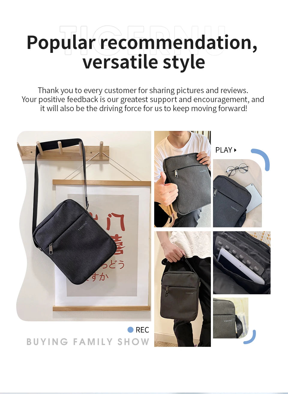 Lifetime Warranty Men Messenger Bag Waterproof Shoulder Bag For Men 9.7 11inch IPad Bag Male Business Bag Crossbody Bag Slingbag