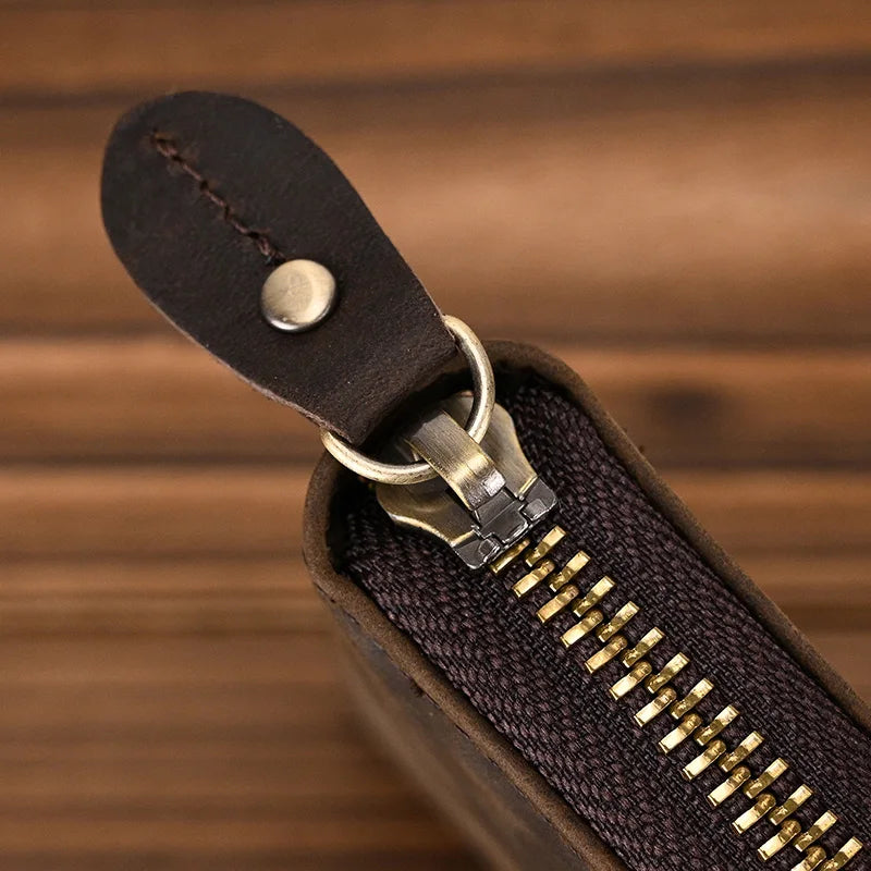 Trifold Snap Leather Wallet