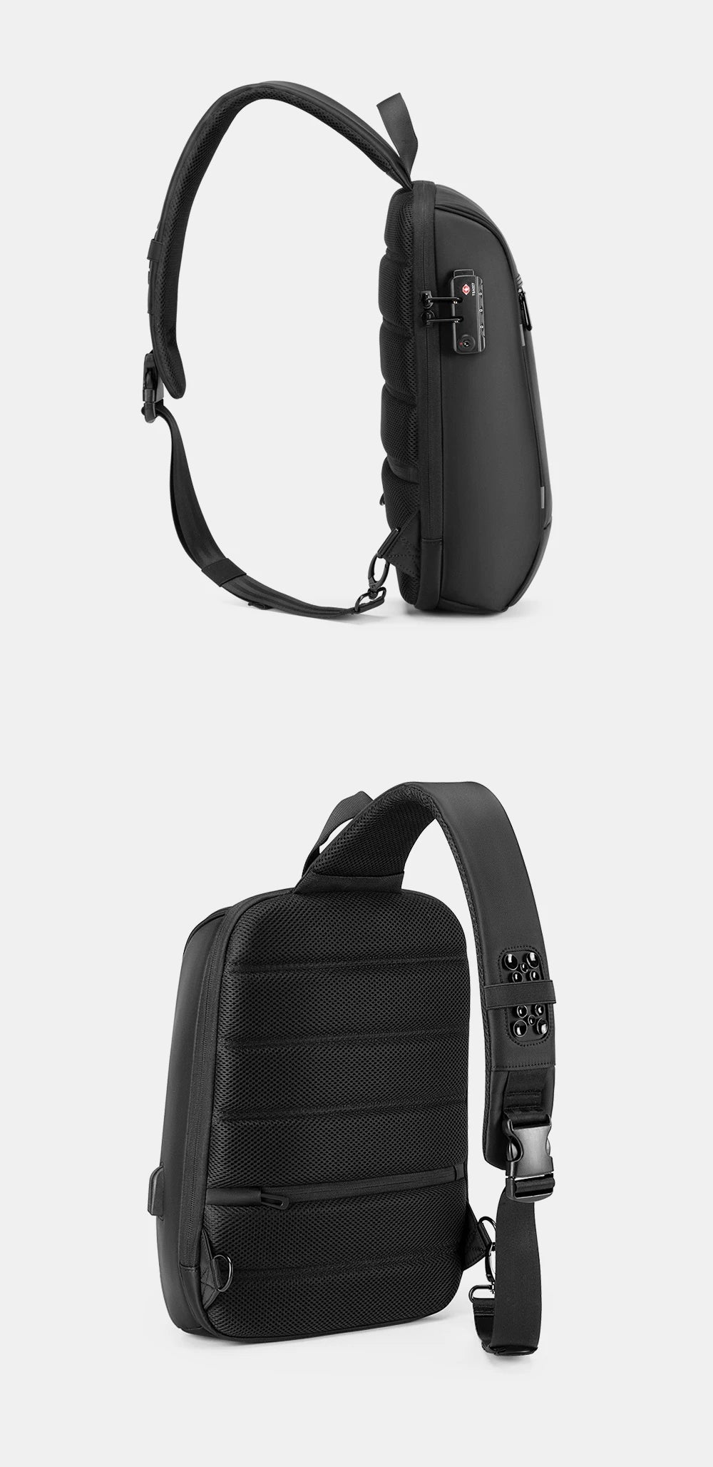 Kingsons/Vgoal Anti-theft Waterproof Single Shoulder Backpack For Men Laptop 14/13.3 inch W/ USB Charging Port&TSA Customs Lock