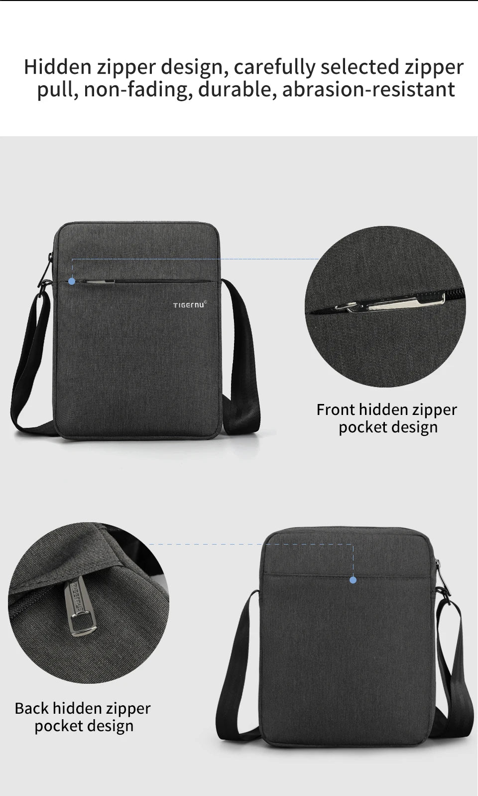 Lifetime Warranty Men Messenger Bag Waterproof Shoulder Bag For Men 9.7 11inch IPad Bag Male Business Bag Crossbody Bag Slingbag