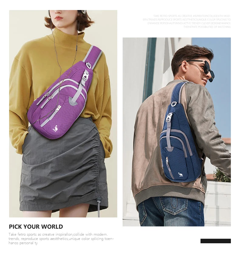 OIWAS Casual Crossbody Chest Bag Sling Shoulder Men's Bag One Strap Lightweight Male Bags Pouch DayPack for Men Travel Sport