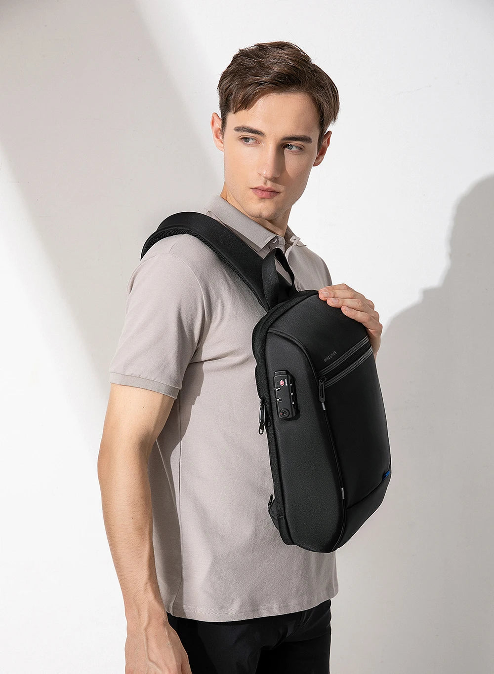 Kingsons/Vgoal Anti-theft Waterproof Single Shoulder Backpack For Men Laptop 14/13.3 inch W/ USB Charging Port&TSA Customs Lock